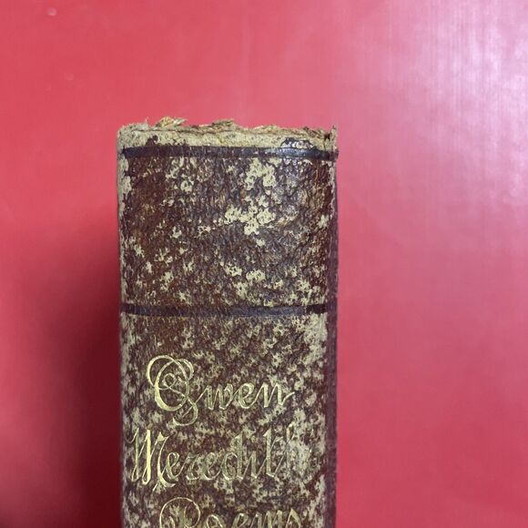 Owen Meredith Poetical Works Antique Book Decorative Gilt Cloth Lord Lytton - Picture 4 of 13